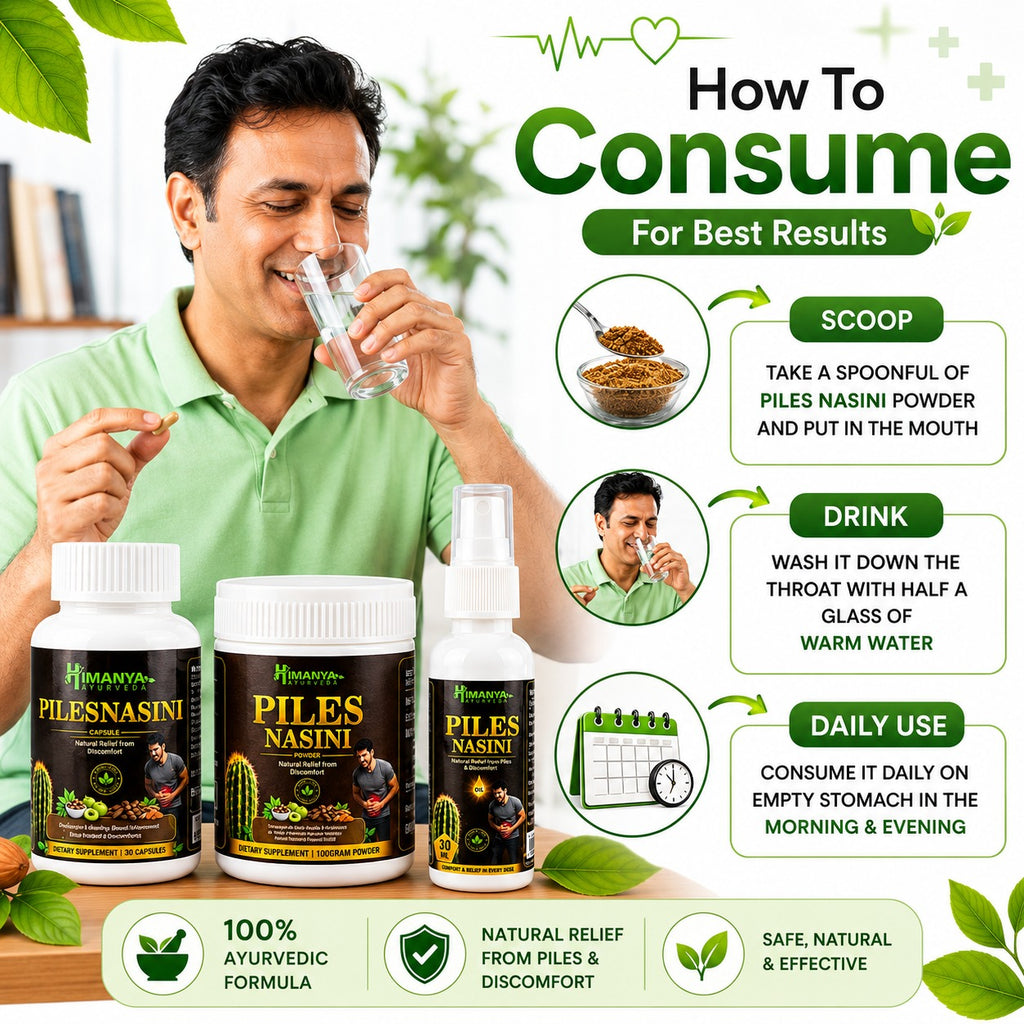 Piles Nasini Kit - Combo with Capsule, Powder & Oil