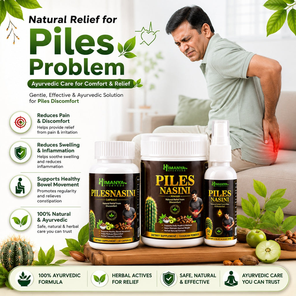 Piles Nasini Kit - Combo with Capsule, Powder & Oil